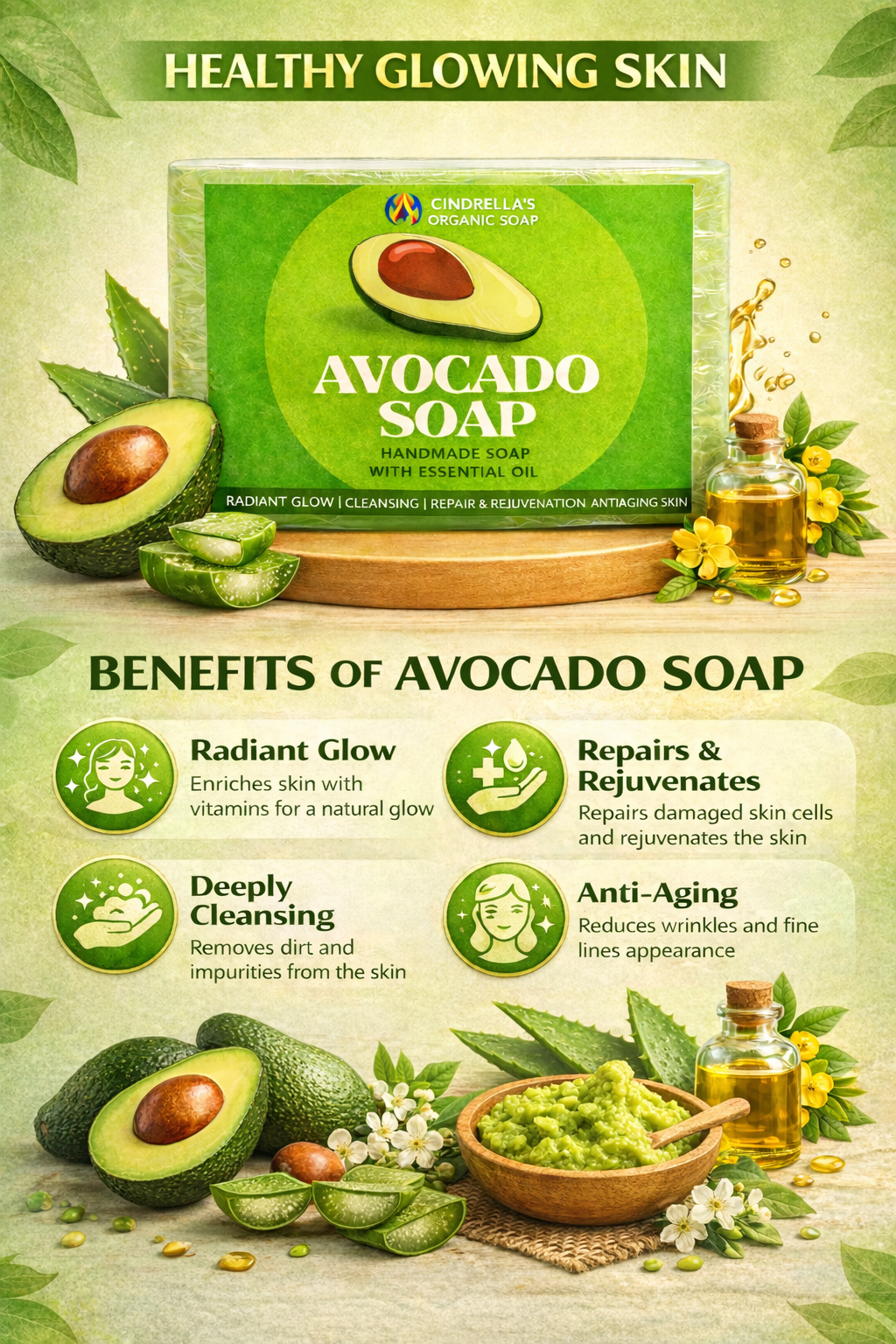 Avocado Soap - 125gm - Image 2