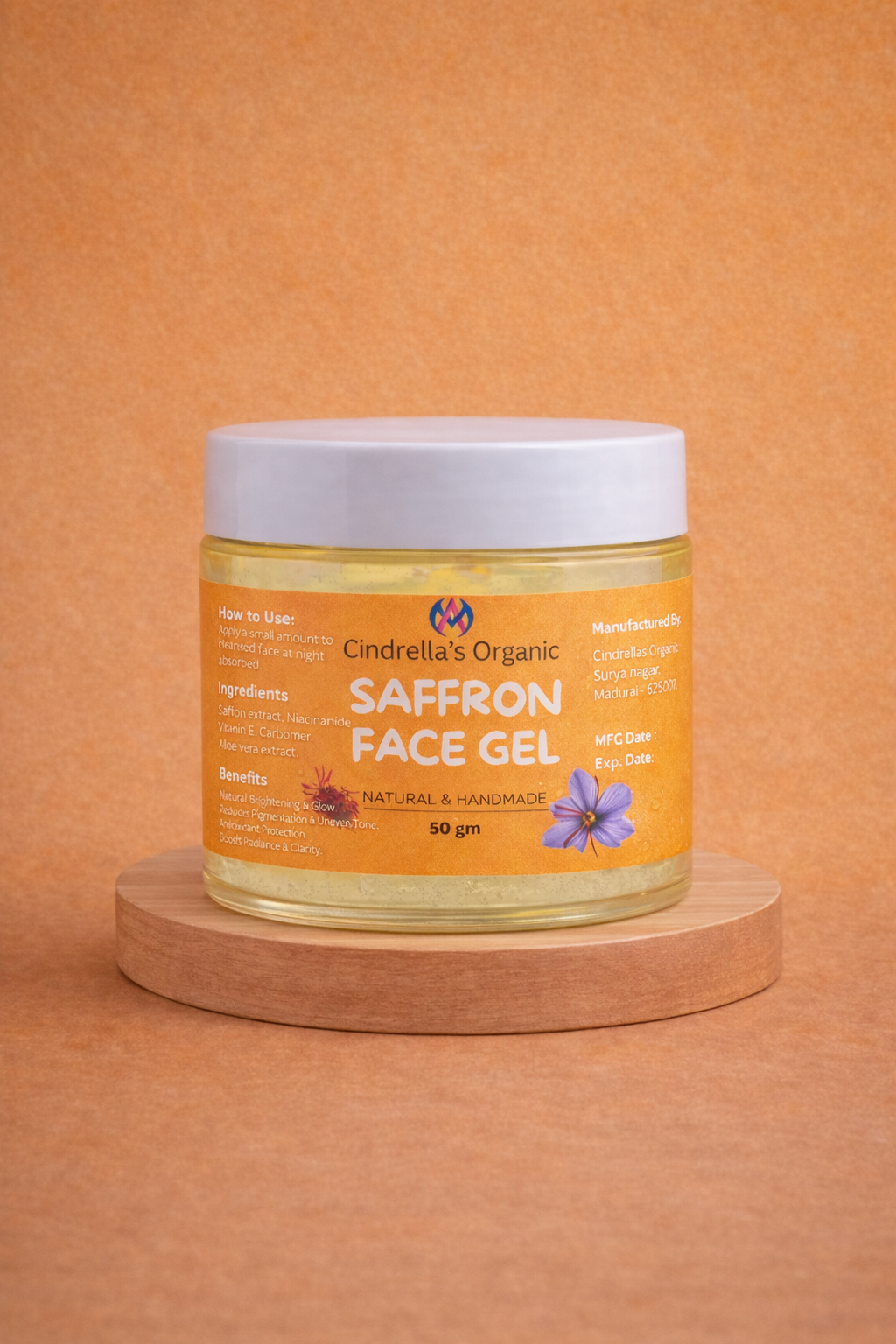 Saffron Face Gel - 50gm
