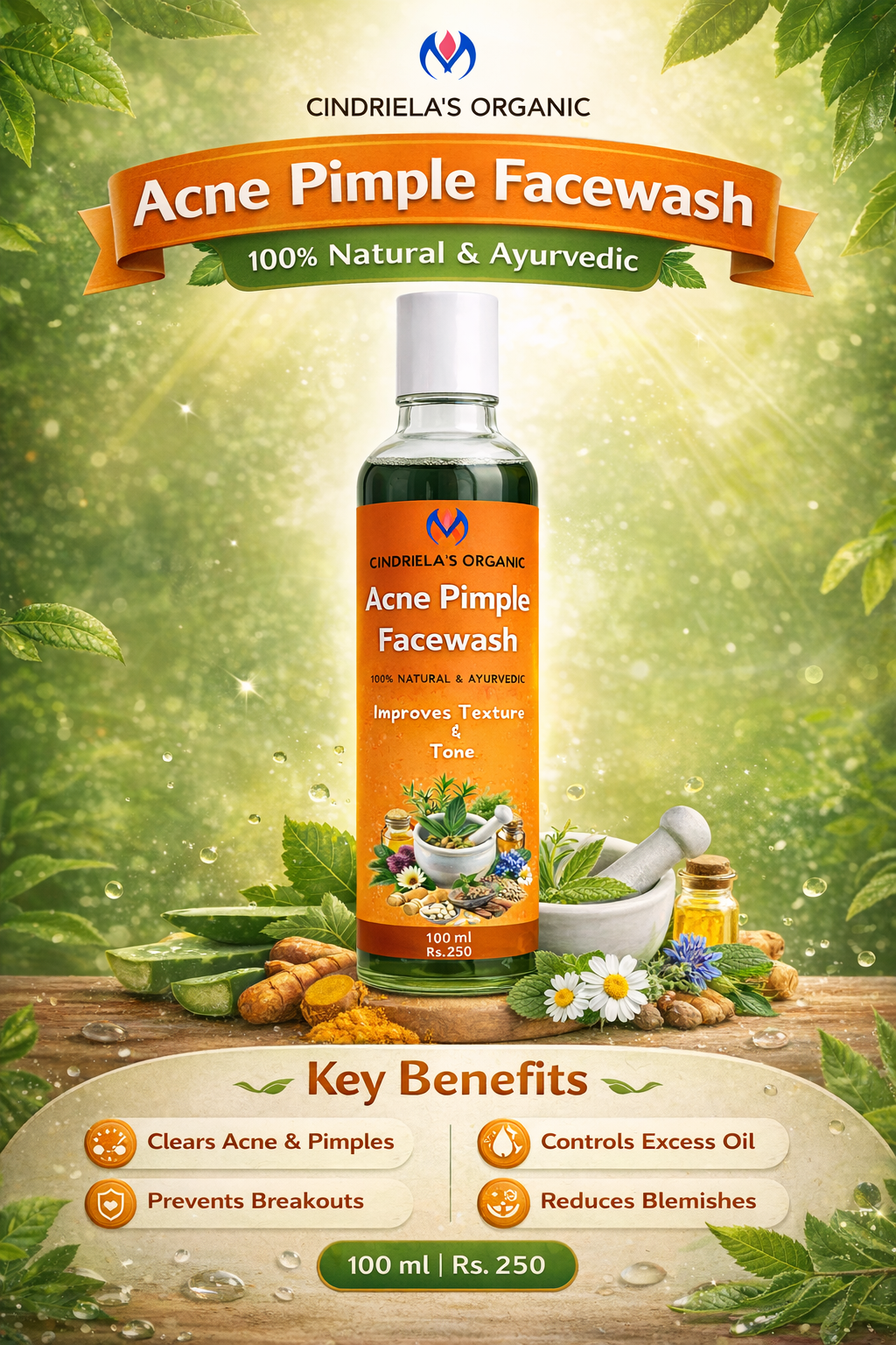 Acne Pimple Facewash - 100ml - Image 2